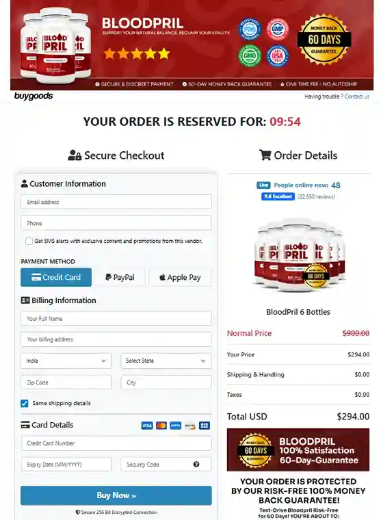 Blood Pril Blood Pril Order Page